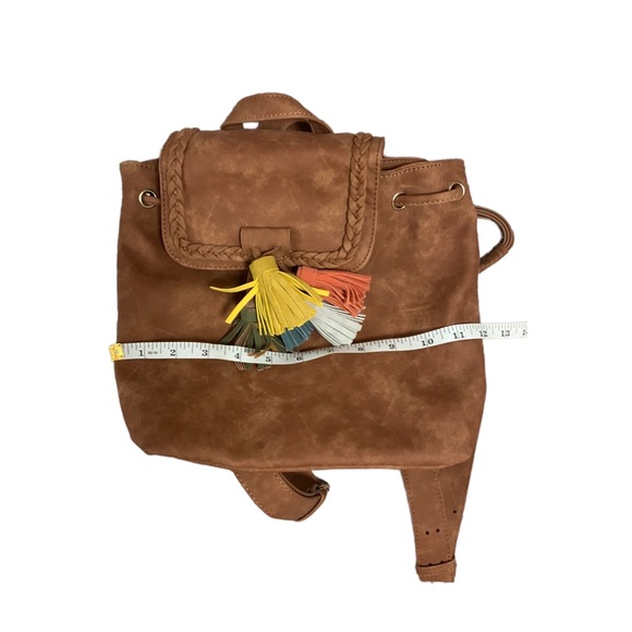 Mini backpack vegan suede with dangle - Picture 8 of 9